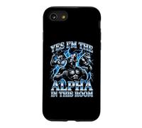 Oui, Je suis l'alpha dans Cette pièce - Funny Wolf Meme Guys Men Coque pour iPhone SE (2020) / 7/8