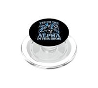 Oui, Je suis l'alpha dans Cette pièce - Funny Wolf Meme Guys Men PopSockets PopGrip pour MagSafe