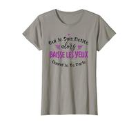Oui Je suis Petite Alors Baisse Les Yeux Quand Je Te Parle T-Shirt, Femme, Ardoise, XXL
