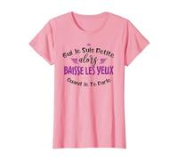 Oui Je suis Petite Alors Baisse Les Yeux Quand Je Te Parle T-Shirt, Femme, Rose, XS