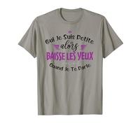 Oui Je suis Petite Alors Baisse Les Yeux Quand Je Te Parle T-Shirt, Homme, Ardoise, XXL