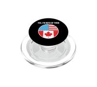Oui, Je suis Tous Les Deux Canadiens américains PopSockets PopGrip pour MagSafe