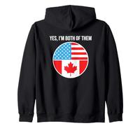 Oui, Je suis Tous Les Deux Canadiens américains Sweat à Capuche