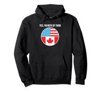 Oui, Je suis Tous Les Deux Canadiens américains Sweat à Capuche