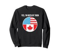 Oui, Je suis Tous Les Deux Canadiens américains Sweatshirt