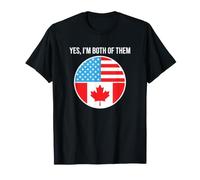 Oui, Je suis Tous Les Deux Canadiens américains T-Shirt