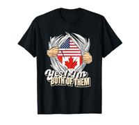 Oui, Je suis Tous Les Deux Double citoyenneté Canada T-Shirt