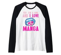 Oui Je suis Une Fille Et J’Aime Le Manga Humour Manche Raglan
