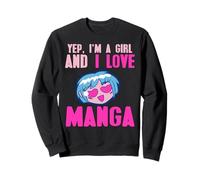Oui Je suis Une Fille Et J’Aime Le Manga Humour Sweatshirt