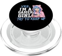 Oui, Je suis Une Gamer, Une Fille essaie de m'amuser, Style Anime PopSockets PopGrip pour MagSafe