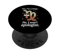 Oui, Je suis Vierge, Non, Je ne m'excuserai Pas Astrologie drôle PopSockets PopGrip Adhésif