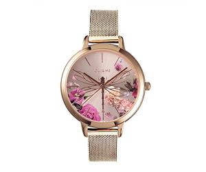 Oui&me Fleurette Smartwatch Femme, Seulement Temps, 3H,Analogique - 41,4x34 mm