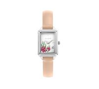 Oui&me Montre Femme, Seul Temps, Analogique, 33 mm, Collection FINETTE, Fleurs, Bracelet Cuir - ME010425