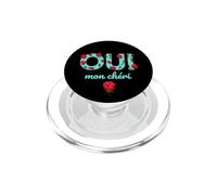 Oui Mon Cheri Cool French Expression Quotes Graphic Designs PopSockets PopGrip pour MagSafe