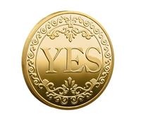Oui Non Pièce de monnaie | Pièce de collection en métal, pièce de collection, pièce de sélection, pièce souvenir, pièce de monnaie double face pour collectionneurs, anniversaire, Noël