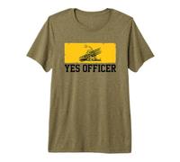 Oui Officier Gadsden Drapeau Parodie Anti Autoritaire T-Shirt Haut de Gamme