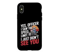 Oui Officier Je n'ai Pas Vu Moto Coque pour iPhone X/XS