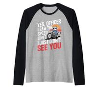 Oui Officier Je n'ai Pas Vu Moto Manche Raglan