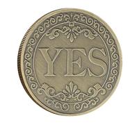 Oui Ou Non Collection Commémorative Métal Pièce de Décision - Monnaie Commémorative de Collection - Pièce Souvenir à Personnaliser pour Cadeaux et Occasions Spéciales Bronze (Style 1)