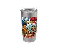 Oui Oui Baguette Humoristique Paris Voyage Gobelet isotherme en acier inoxydable double paroi