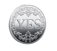 OUI PAS COIN - COIN de style antique, Token Lucky Charm | OUI OU-NO CHOIX COIN, Souveniture Souveniture unique pour insert de la boîte-cadeau, Article de collection de nouveauté, outil de décisio