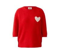 OUI Pull-over rouge / blanc cassé, Taille M