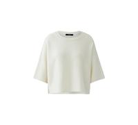 Oui Pull pour femme, coupe boxy, uni, blanc cassé, 36