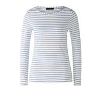 OUI T-shirt 'SUMIKO' bleu / blanc chiné, Taille M
