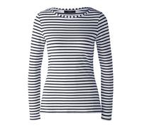 OUI T-shirt 'Sumiko' bleu foncé / blanc, Taille XS