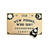 Ouija Board New Phone Who Dis? Épinglette humoristique en émail pour Halloween 2,8 cm, 1.1 Inches, Émail, émail