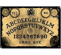 Ouija Board Plaque en métal, fantômes, effrayant, décoration, art mural, rétro, Uniquech - 20,3 x 30,5 cm