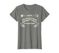 Ouija Classic Game Board Vintage Logo T-Shirt, Femme, Vert Kaki chiné, L