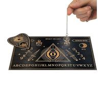 Ouija Spirit Board - Planche de divination à messages en bois, planchette avec chiffres | Pendule décideur pour salles de méditation de yoga à domicile, ensemble d'outils de guidage de décoration spir