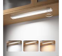 OUILA 23cm Dimmable Lampe de Placard Détecteur de Mouvement, 3000K/4000K/6500K Diminuable Lumiere Placard Led Rechargeable USB Sans Fil Magnetique Eclairage Led pour Armoire Cuisine Placard Veilleuse