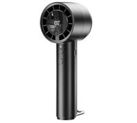 OUILA 3000mAh Mini Ventilateur Portable avec Écran Numérique et Crochet en D, Rechargeable à 5 Vitesses Petit Ventilateur de Poche pour Bureau Maison Extérieur