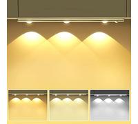 OUILA 30cm Lampe de Placard à Détecteur de Mouvement, 1200mAh Dimmable Rechargeable USB Sans Fil LED Lamp 3000K-6000K Éclairage étude Cuisine Veilleuse Armoire Escalier Couloir Lampe