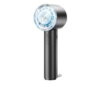 OUILA Mini ventilateur portable avec fonction de compression de glace, ventilateur à main rechargeable par USB 4000 mAh avec 5 vitesses pour voyage, camping, maison, bureau - Noir