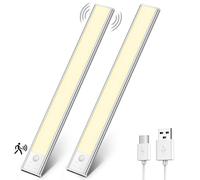OUILA Lampe de Placard, Eclairage Led Rechargeable Interieur Placard,Sans Fi,Dimmable Lampe Led Detecteur Mouvement,Lumière Led pour Armoire Placard Escalier Cuisine