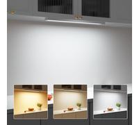 OUILA Lot de 2 éclairages d'armoire LED avec détecteur de mouvement 43,5 cm 3 couleurs