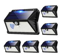 OUILA Lumiere Solaire Exterieur, 3 Modes Projecteur Avec Detecteur, 185 LED Spot, IP65 Eclairage Mural d'extérieur pour Jardin, Garage(6 Pack Blanc Froid)