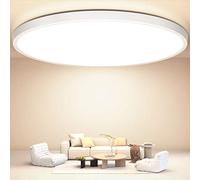 OUILA Plafonnier Ø30CM, 4000K Plafonnier LED 24W 2400LM Luminaire Plafonnier IP44 Lampe Plafond, Plafonnier LED Salle de Bain pour Chambre, Cuisine, Salon, Balcon, Bureau, Porche