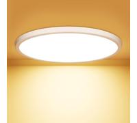 OUILA Plafonnier LED, Ø22CM 18W Plafonier Lampe Etanche 3000K Moderne Rond