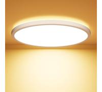OUILA Plafonnier LED, Ø22CM 18W Plafonnier Lampe Etanche 3000K Moderne Rond Luminaire Plafonnier 1600LM Plafonnier LED Salon, Chambre, Cuisine, Balcon, Couloir, Salle de Bain