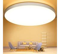 OUILA Plafonnier LED, Luminaire Plafonnier 24W 2000LM 3000K Plafonnier Salle de Bain IP44 Plafonnier Chambre Ø28 CM Applicable à Salle de Bain, Chambre, Cuisine, Salon, Balcon