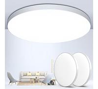 OUILA Plafonnier LED,2PCS Luminaire Plafonniers 24W 6500K Plafonnier Salle de Bain IP44 Plafonnier Chambre Ø28 CM Applicable à Salle de Bain, Chambre, Cuisine, Salon, Balcon