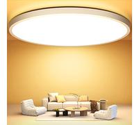 OUILA Plafonnier Led Ø30CM, 3000K Plafonnier 24W 2400LM Luminaire Plafonnier IP44 Lampe Plafond, Plafonnier LED Salle de Bain pour Chambre, Cuisine, Salon, Balcon, Bureau, Porche