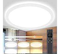 OUILA Plafonnier Led, Luminaire Plafonnier Télécommande 24W Réglable Ø30cm 3000K-6500K Dimmable Lampe Plafond Led Moderne Rond 2400LM Applicable à Salle de Bain, Chambre, Cuisine, Salon, Balcon