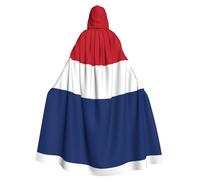 OUInbvv Cape à capuche pour adulte avec motif drapeau néerlandais, parfaite pour les mascarades, le carnaval et les fêtes à thème