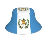 OUInbvv Drapeau Guatemala Chapeau Seau Double Face Respirant Léger Tridimensionnel pour Plage Camping Randonnée Pêche Noir