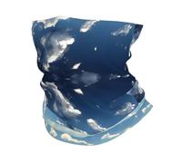 OUInbvv Foulard de sport multifonctionnel bleu ciel et nuages blancs doux et doux pour la peau pour cyclisme, alpinisme, plage et fitness